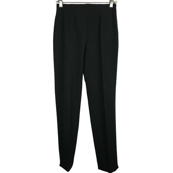Femi Pants Womens Sz 6 / 40 Black Slim Stretch Dress Made in Italy Side Zip - Picture 1 of 8